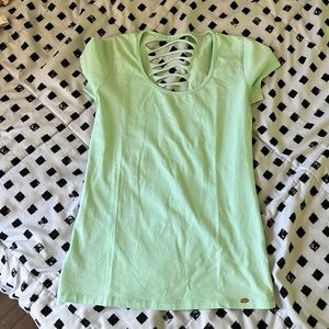 mint tight fitting top